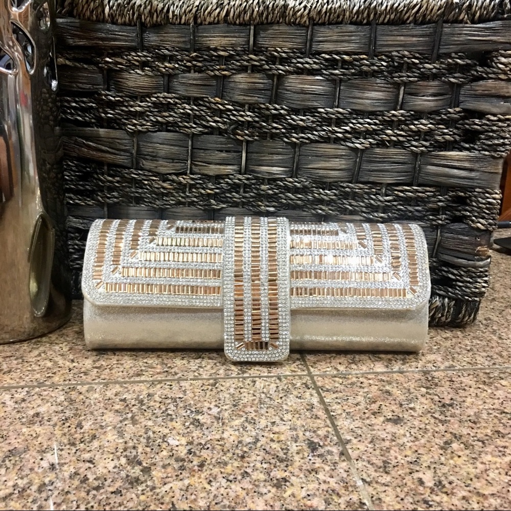 Bronze and Silvery Evening Purse